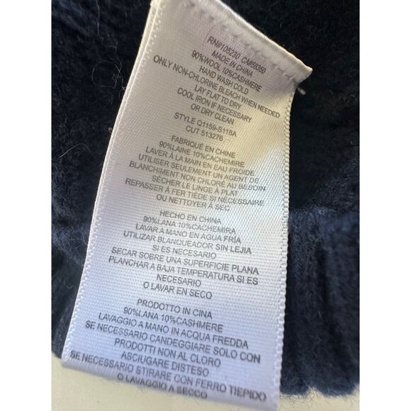 Equipment Femme Women's XS Navy Wool Cashmere Turtleneck Sweater - Picture 5 of 5